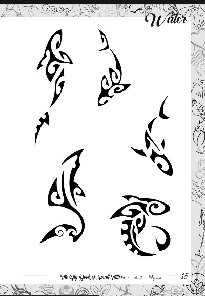 Small Polynesian shark tattoos