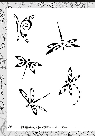 Small Polynesian butterfly tattoos