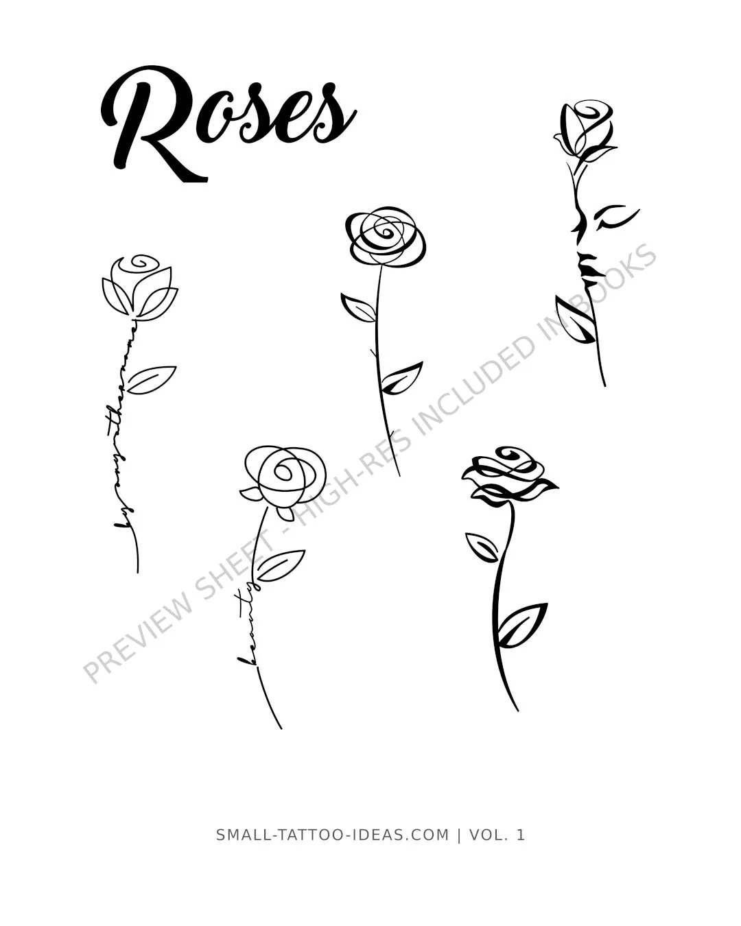 Volume 1: Curated Tiny Lilies & Fine-Line Roses