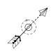 Minimalist arrow fine line tattoo design