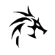 Minimalist dragon fine line tattoo design