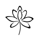 Minimalist lotus fine line tattoo design