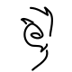 Minimalist owl fine line tattoo design