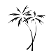 Minimalist palm tree fine line tattoo design