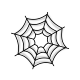 Traditional spiderweb old school flash tattoo design