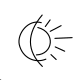 Minimalist sun and moon tattoo design