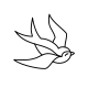 Minimalist swallow fine line tattoo design