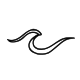 Minimalist ocean waves tattoo design