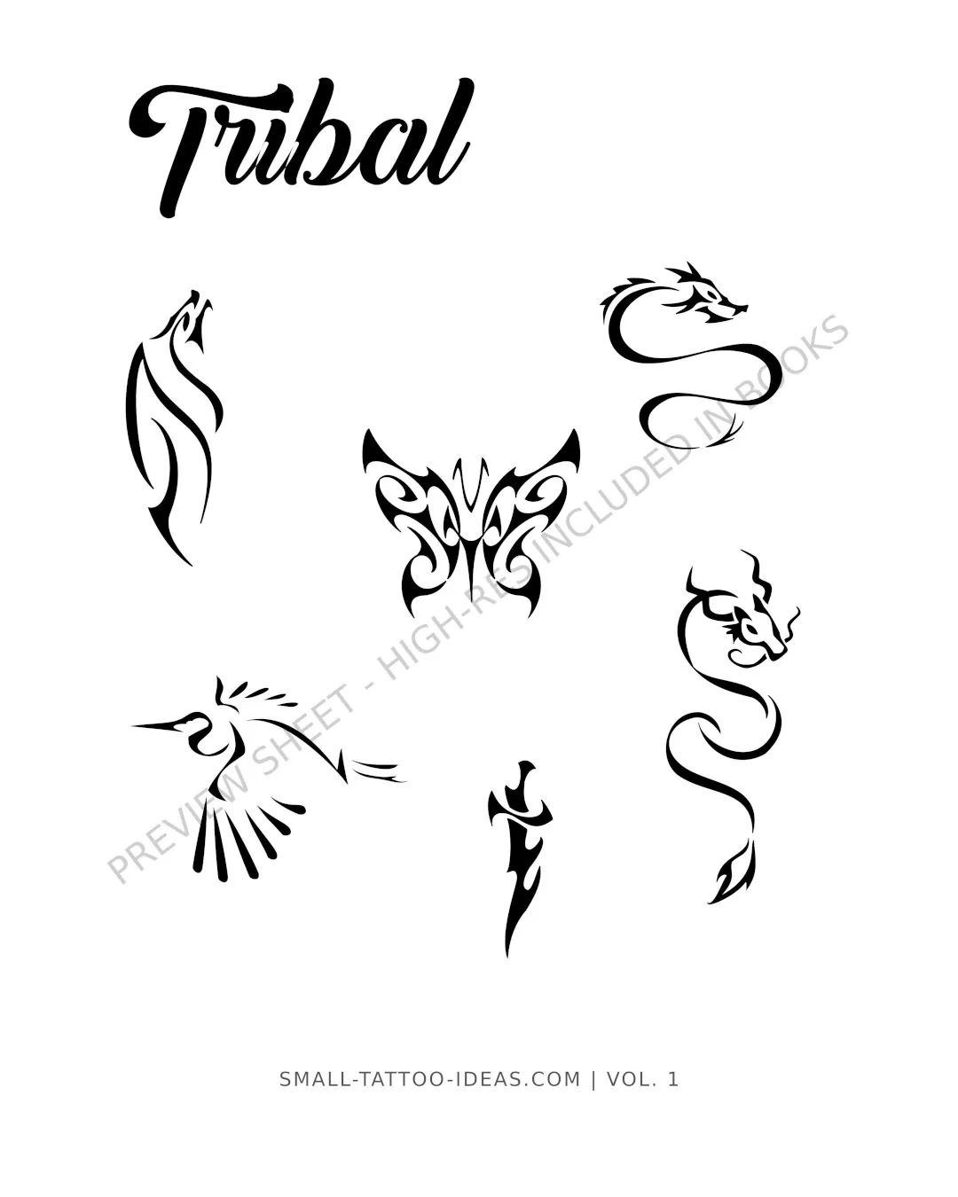 Volume 1: Mixed Bold Black Tribal Silhouettes