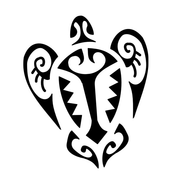 Small Polynesian turtle tattoo